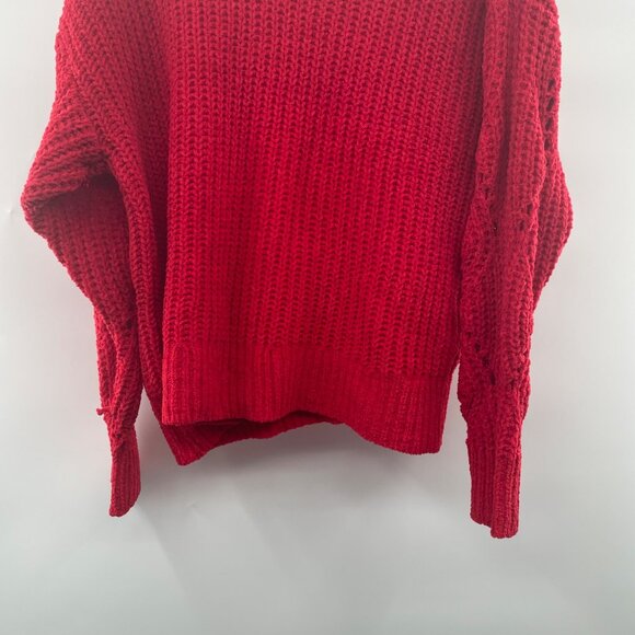 Maurices Women's Knit Sweater Mock Neck Long Sleeve Red Size Large - Picture 3 of 9